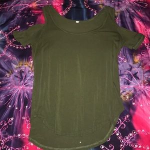 Cold-Shoulder Short Sleeve Top